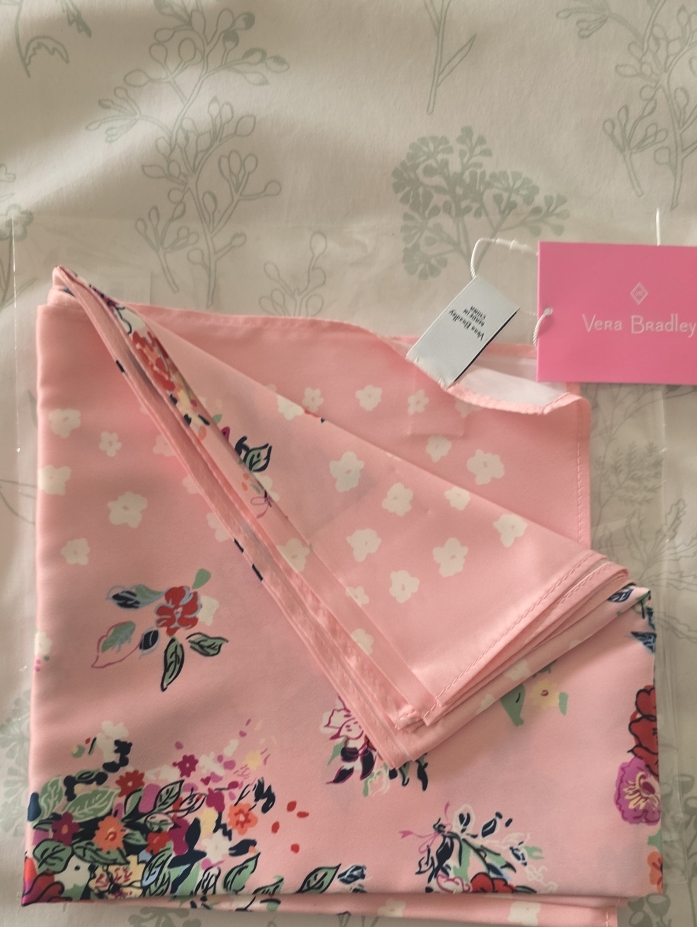 Vera Bradley Hope Blooms Pink Head Scarf New